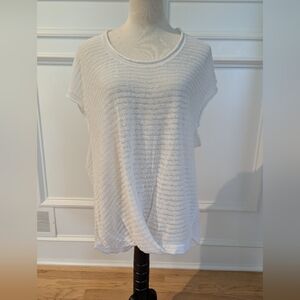 Inhabit NWOT Cream Cap Sleeve Linen High Low Top